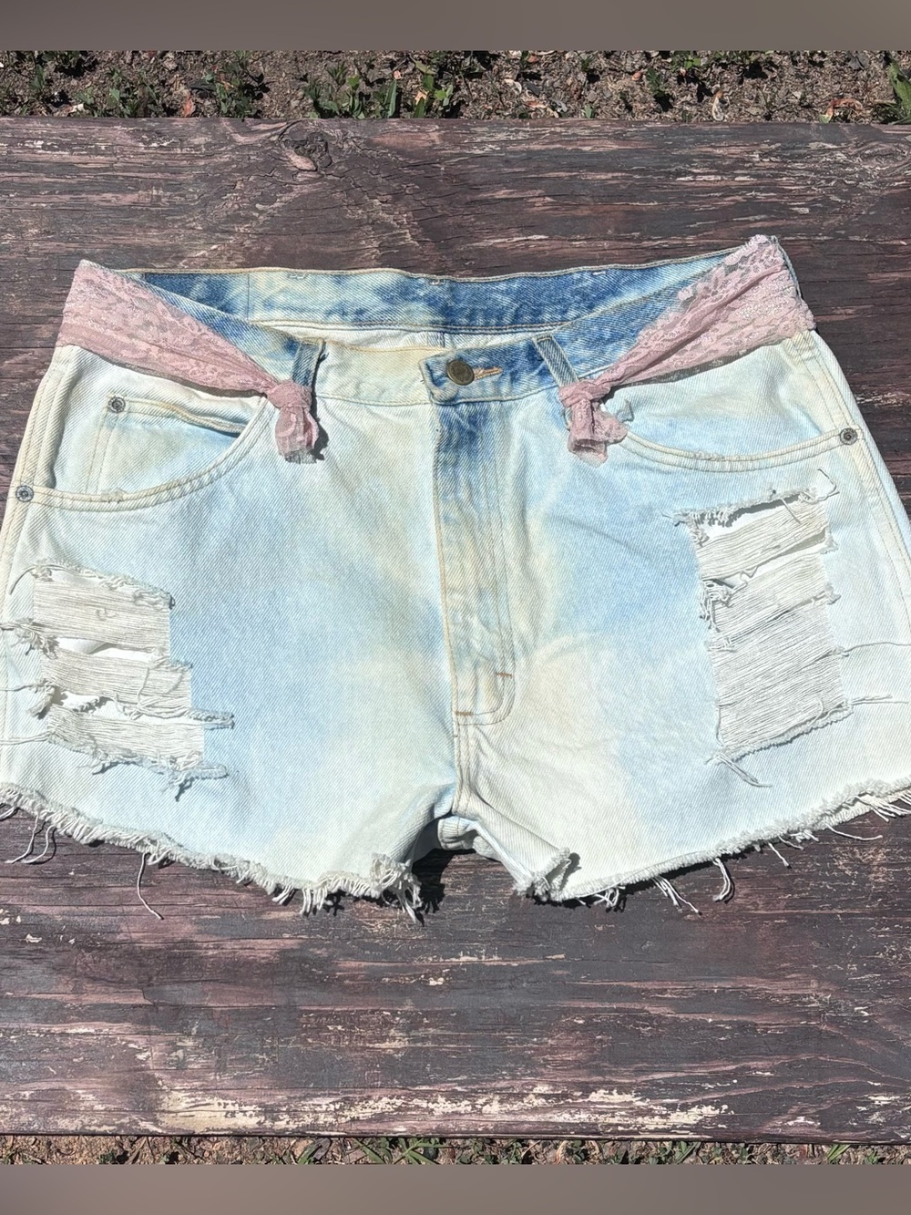 Vintage Wrangler Cut Off Distressed Denim Shorts!